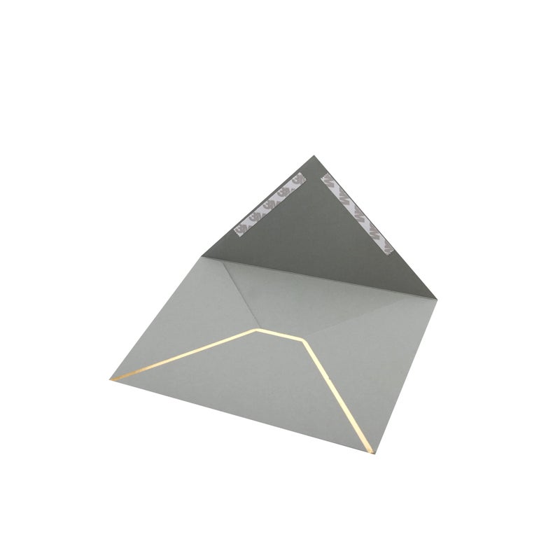 CHRIZ.Z A7 Envelopes - V Flap Foil Border Luxury Mailing Envelopes for 5"" x 7"" Cards - for Wedding, Invitations, Baby Shower, Photos, Graduation, Birthday, Bridal Shower - 5.25"" x 7.25"" (Grey, 25 Pack) - Image 4